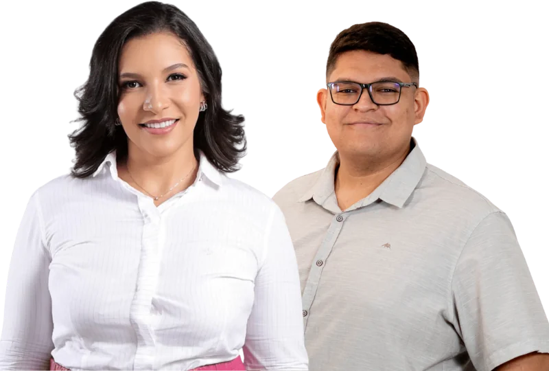 Prof.ª Rosiane Rodrigues Vieira e Sérgio Alves Pimenta